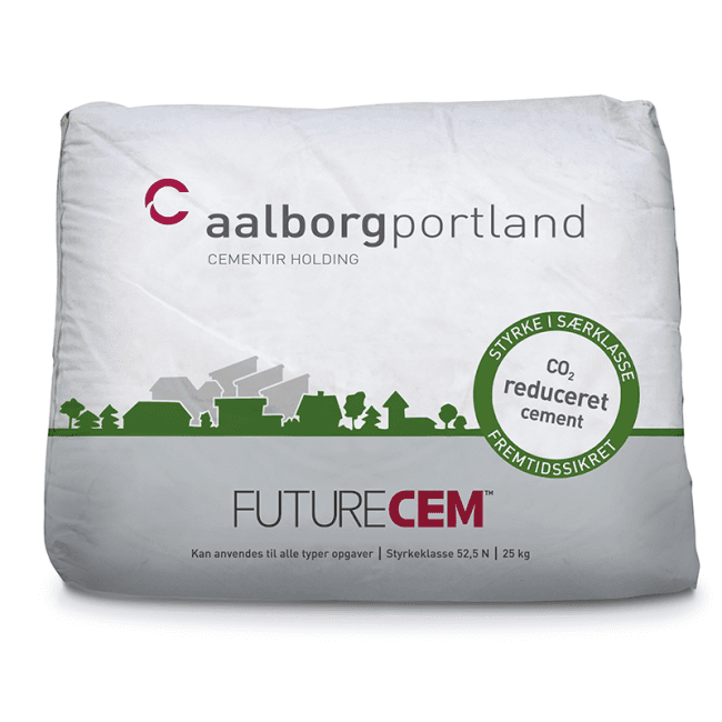 FUTURE CEMENT 52,5N - COâ‚‚-reduceret højstyrkecement, 42 x 25 kg (1050 kg)